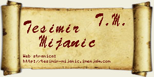 Tešimir Mijanić vizit kartica